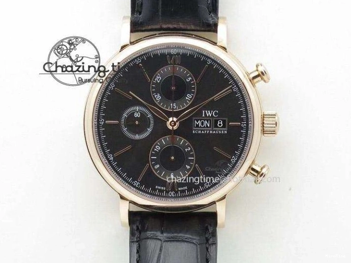 MIROTIME 0111 Reliable Portuguese Chrono IW3716 Z+F 1:1 Best Edition Red Dial on Red Rubber Strap A 7015